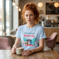 Anti-Social Butterfly T-Shirt | Cute Butterfly with Coffee and Sunglasses